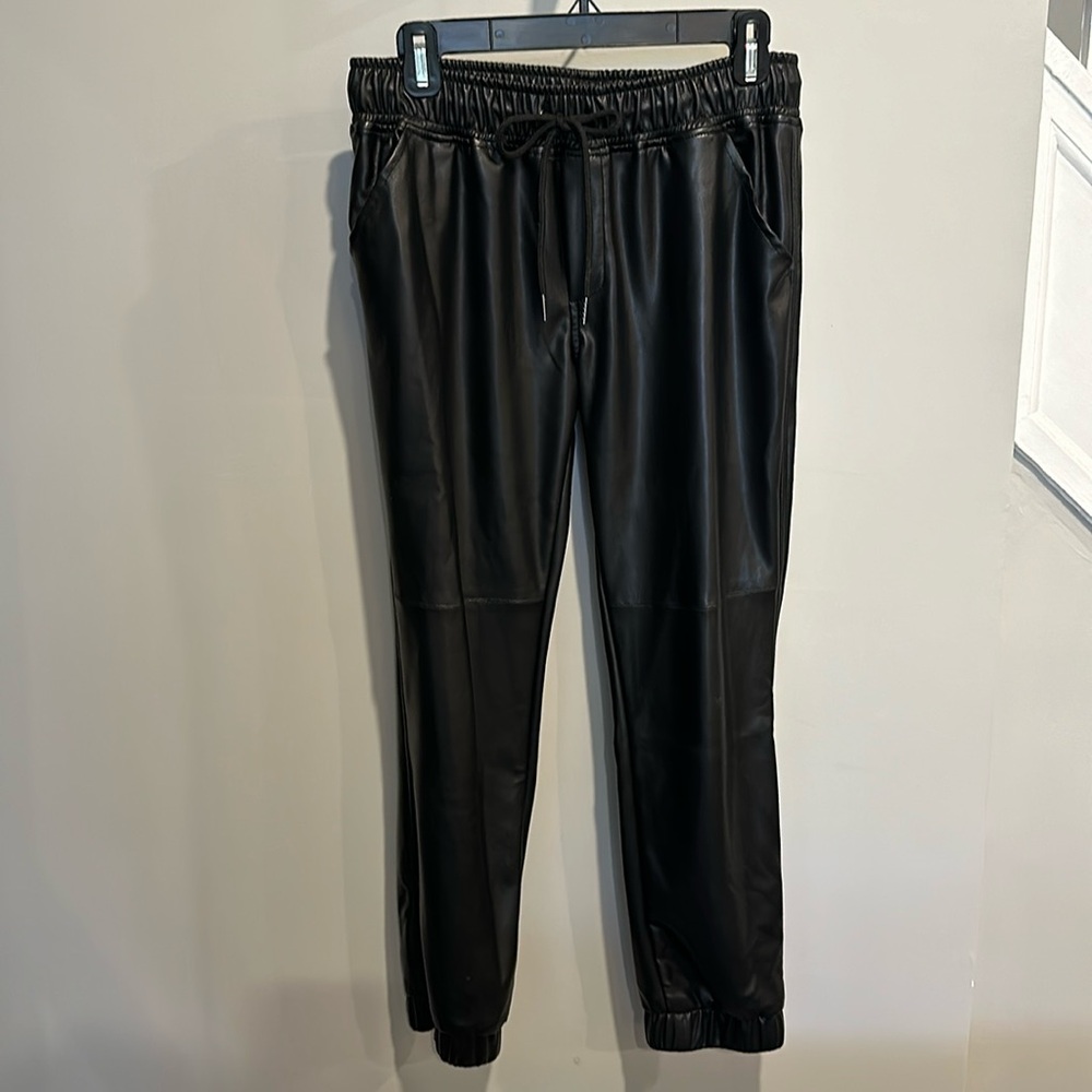 Brooklyn Karma faux leather joggers